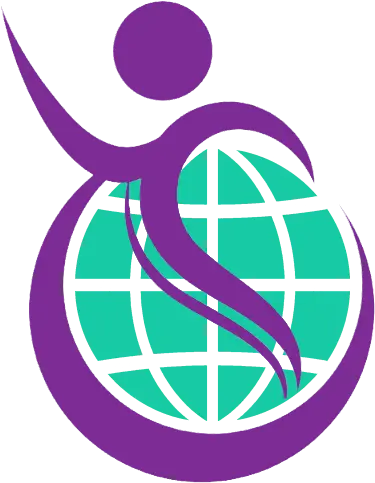 erisilebilirlik.org logosu: Dünya küresini kucaklayan mor insan figürü ve marka ismi.